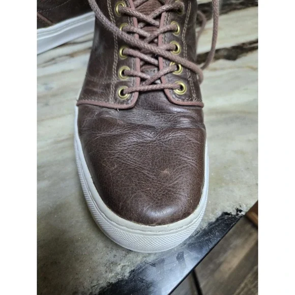 Vans Shoe Mens Size 11 Brown Leather Retro - Picture 13 of 14